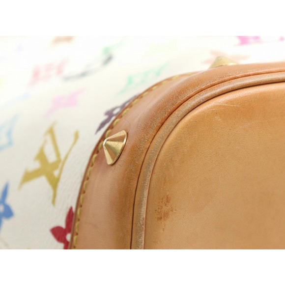 Louis Vuitton Monogram Multicolor Alma Handbag Blanc White